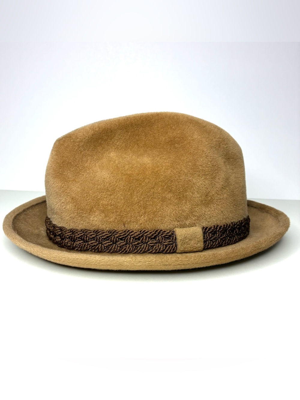 Vintage 1960s Stetson "The Sovereign" Velour Fedora Hat , Sz: 7 Long Oval